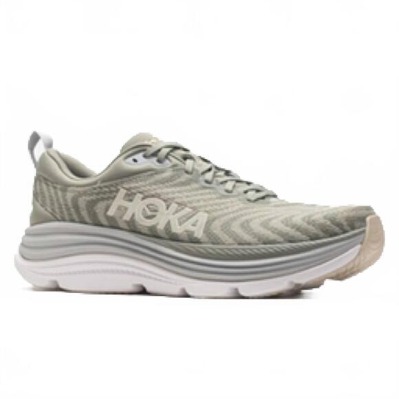 NEW HOKA men's gaviota 5 wide shoes in barley/oat milk